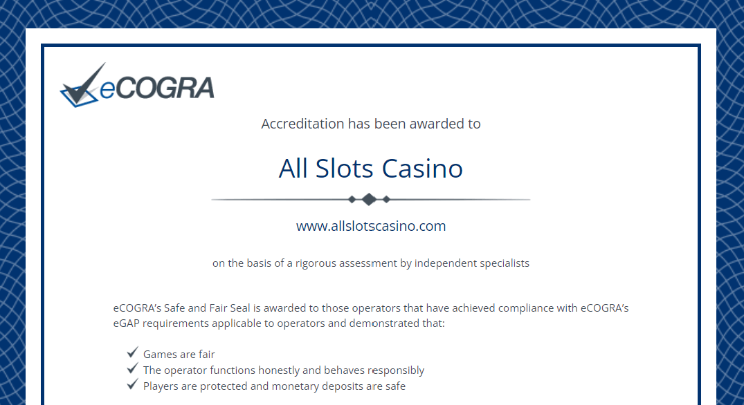all slots casino license